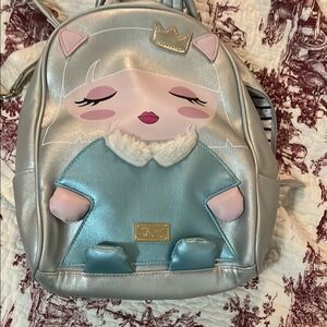 Betsey Johnson stripe football mini backpack Betsey Johnson Backpack Black White Stripe Pink Football  main image 3